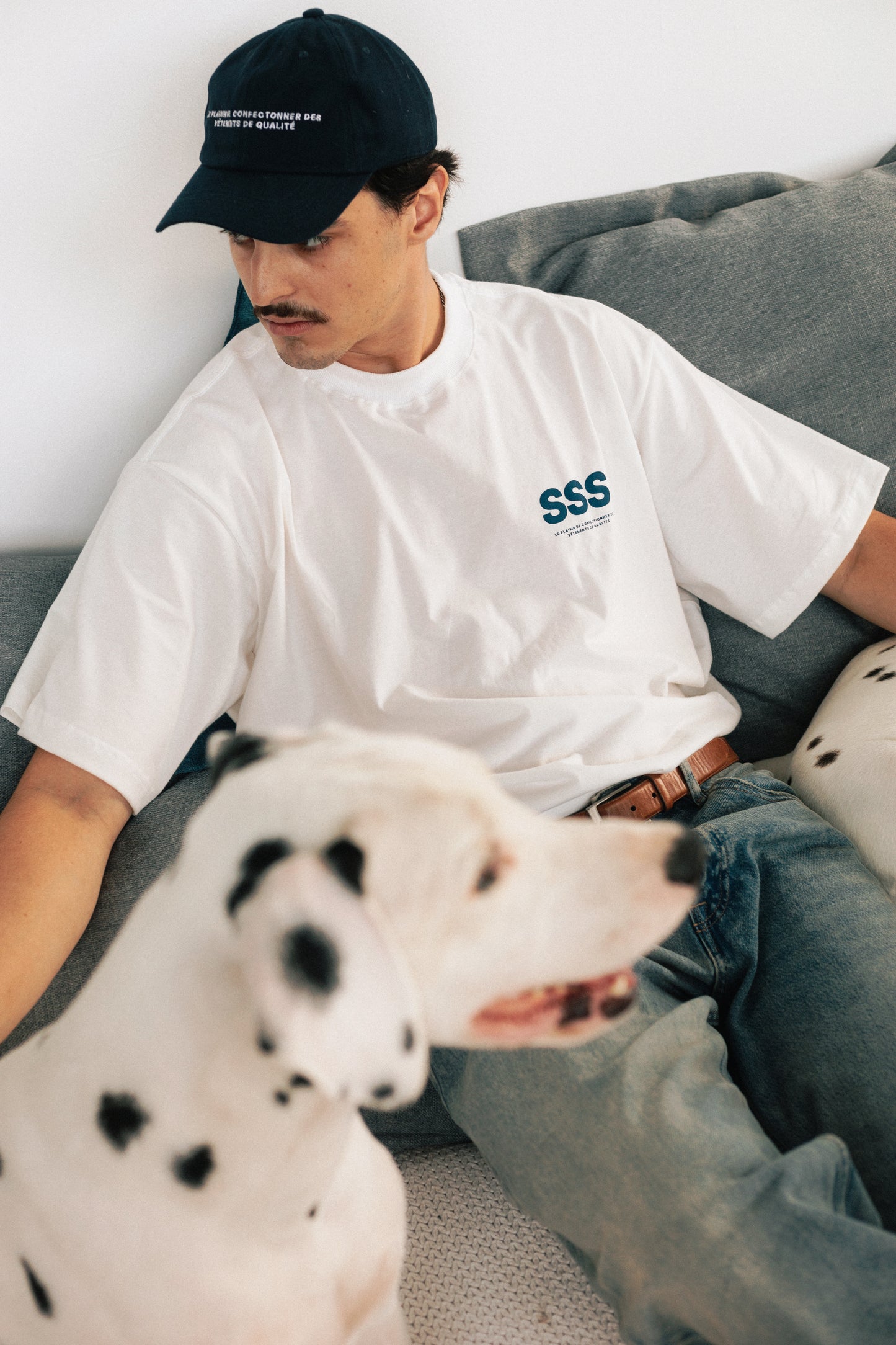 Camisa boxy "A Walk in the Park" Off-white