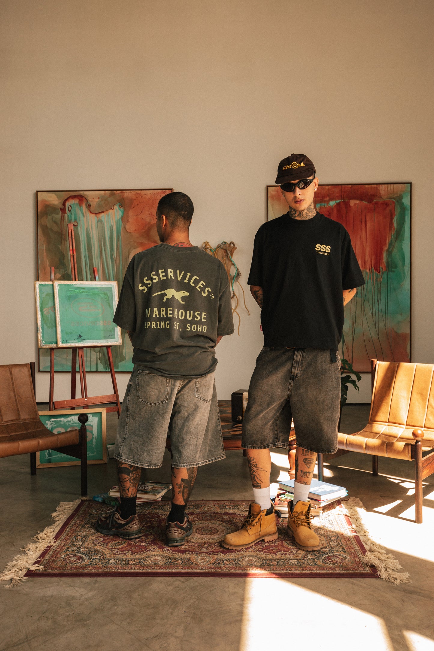 Camiseta Heavy Oversized "Warehouse" Chumbo