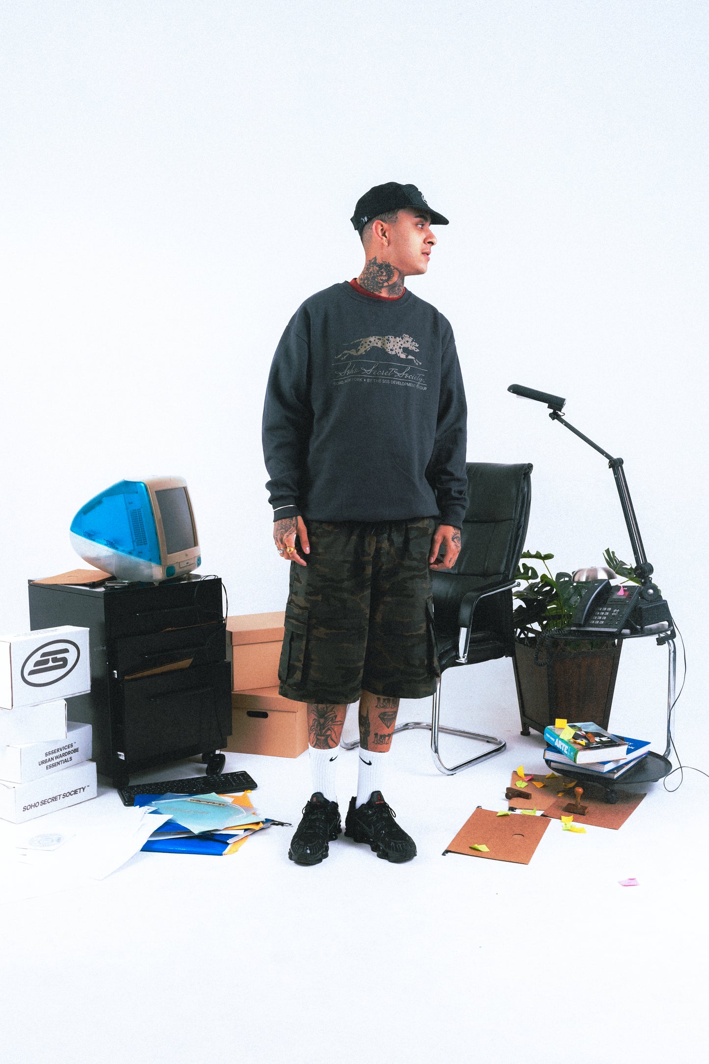 Crewneck 'Dalmatian' Cinza Escuro