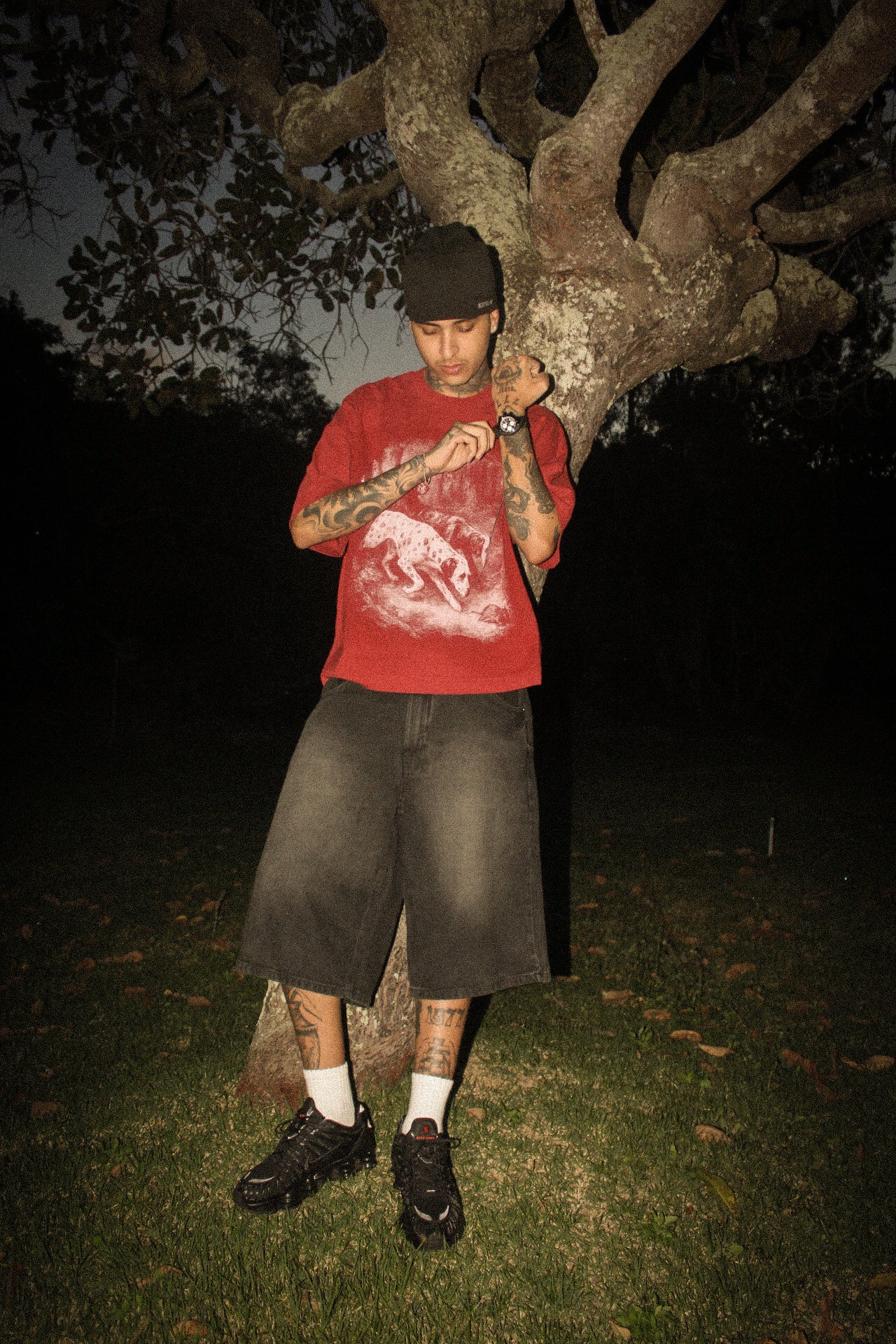 Camiseta Heavy Boxy "Hunter's day" Bordô
