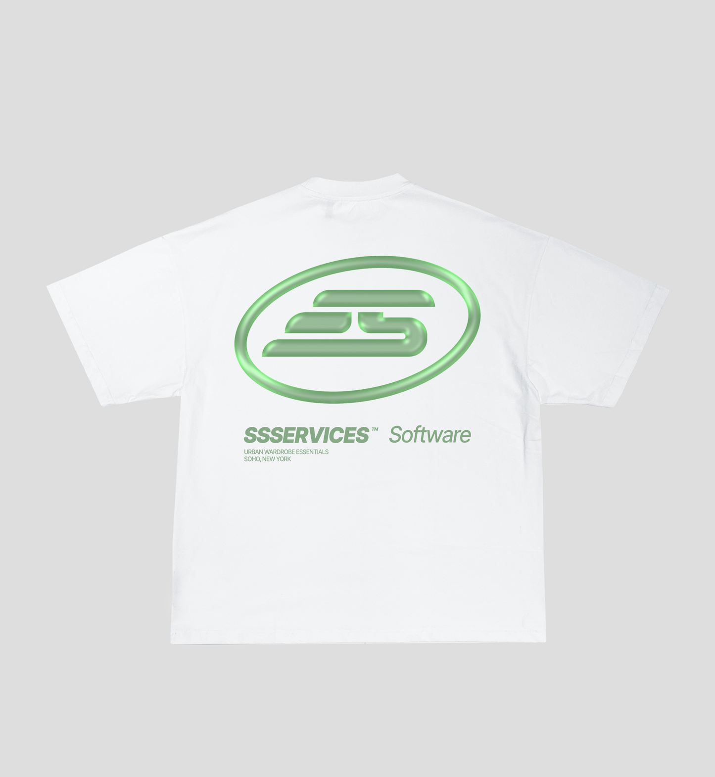 Camiseta Heavy Oversized 'Software' Branca