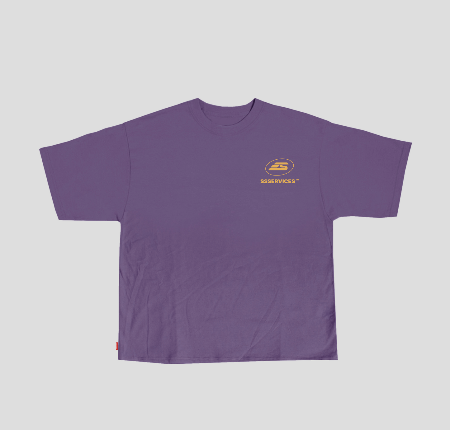 Camisa boxy "SSERVICES Logo" Magenta Estonada