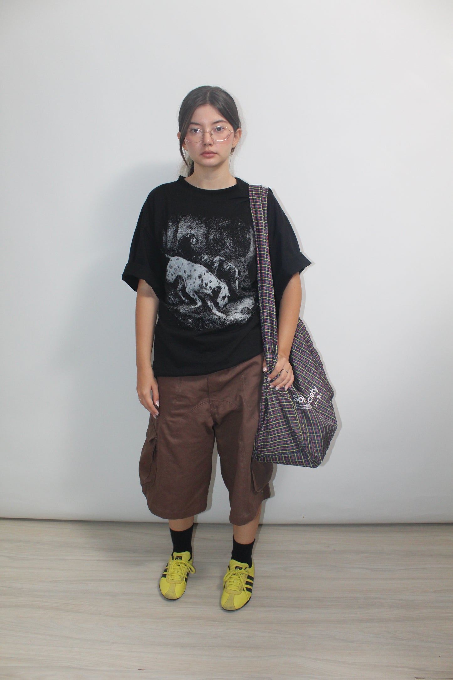 Camiseta Boxy 'Hunter's Day' Preto