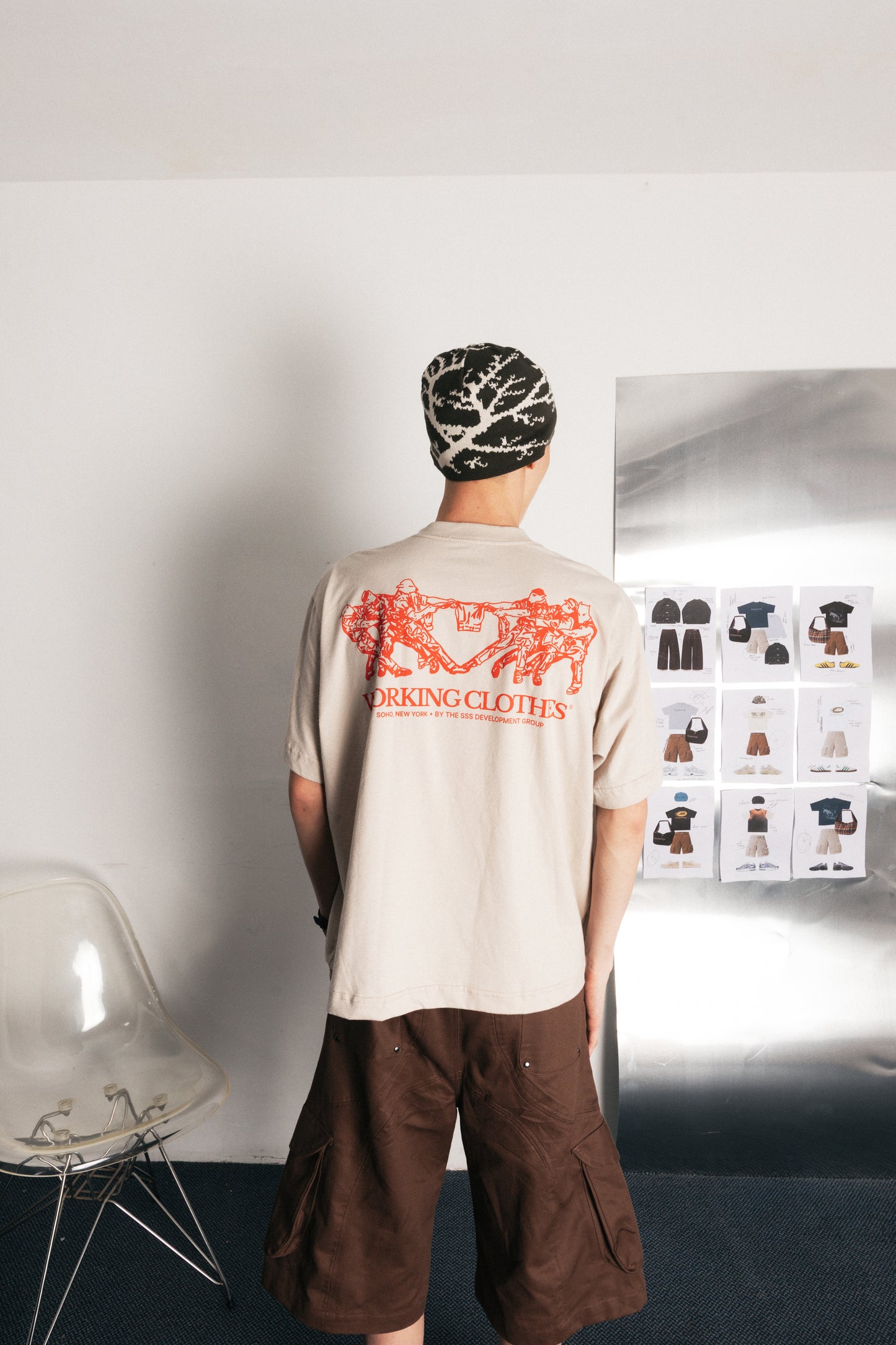 Camiseta Boxy 'Work in Progress' Gelo