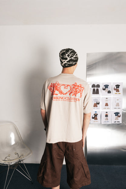 Camiseta Boxy 'Work in Progress' Gelo
