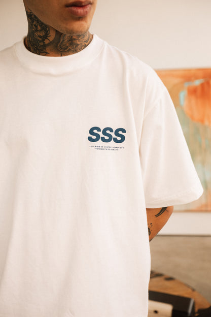 Camisa boxy "A Walk in the Park" Off-white