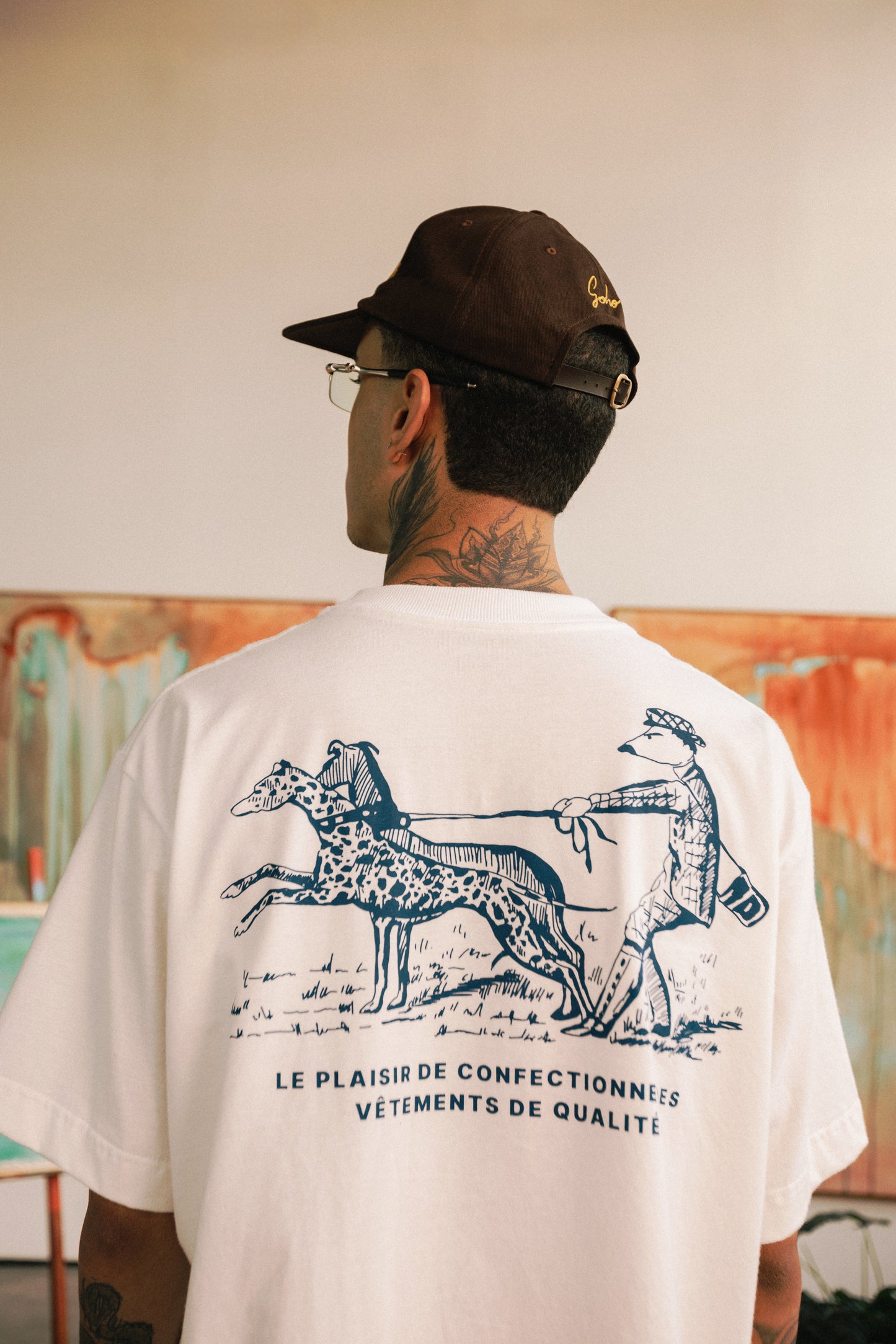 Camisa boxy "A Walk in the Park" Off-white