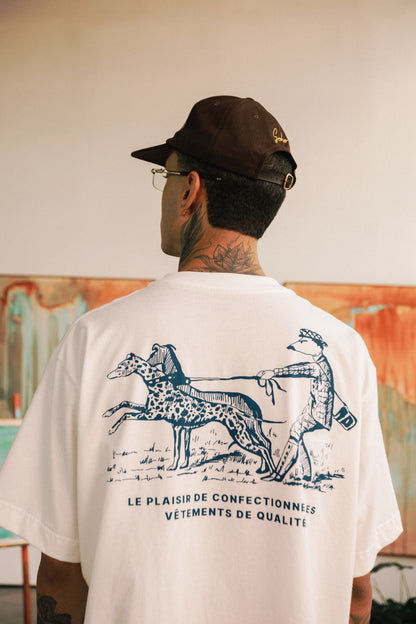 Camisa boxy "A Walk in the Park" Off-white