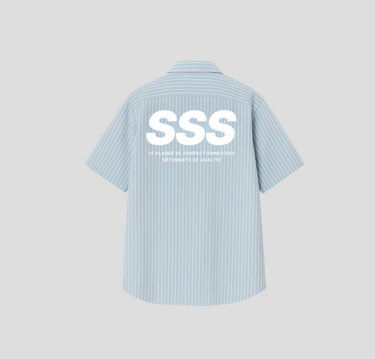 Camisa de botão listrada "SSS"