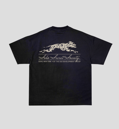 Camiseta Boxy 'Dalmatian' Preta