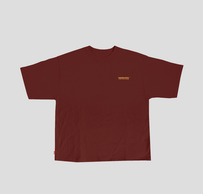 Camisa boxy "Hotel Lobby" Bordô
