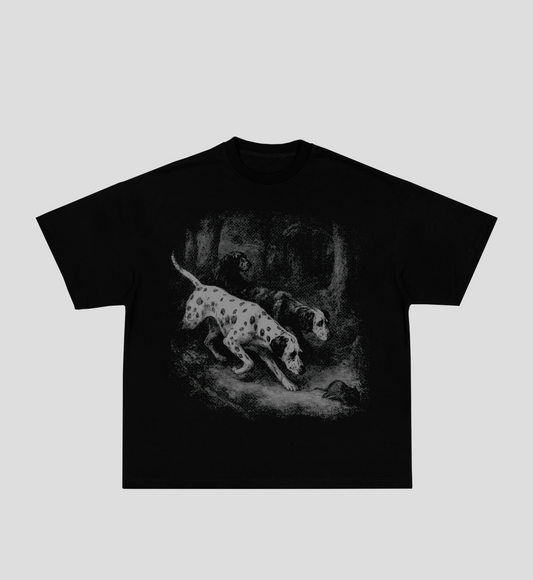 Camiseta Boxy 'Hunter's Day' Preto