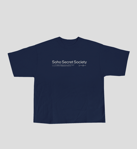 Camiseta Regular 'Yokohama' Azul Marinho