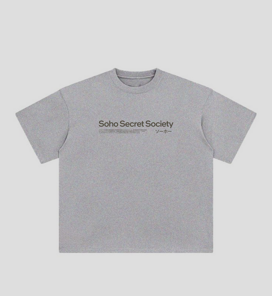 Camiseta Regular 'Yokohama' Cinza Mesclado