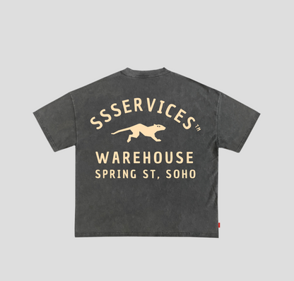 Camisa boxy "Warehouse" Cinza Estonada