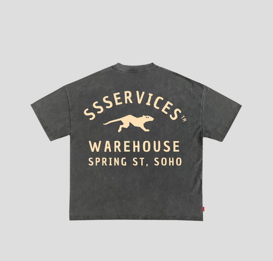 Camisa boxy "Warehouse" Cinza Estonada